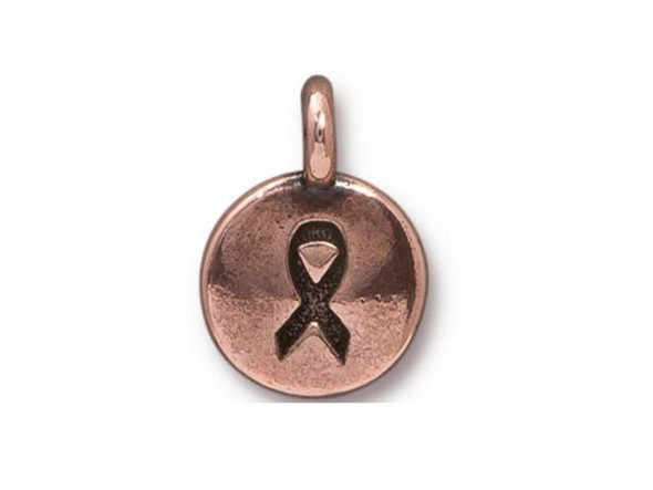 TierraCast Antiqued Copper Plated Ribbon Charm (Each)