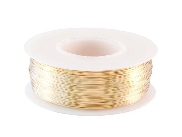 Red Brass Jewelry Wire, Round, 28ga, 4oz, 497-Feet (Spool)