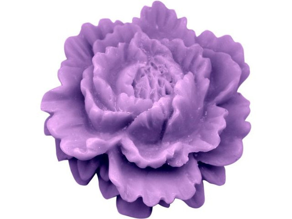 Resin Flower, Vintage Rose, 45mm - Purple (10 Pieces)