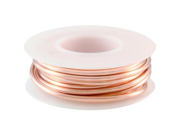 Copper Jewelry Wire, Round, 12ga, 4oz, 12-Feet (Spool)