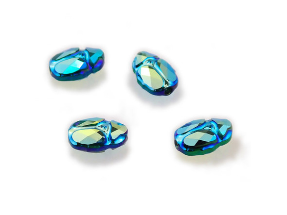 PRESTIGE 5728 Scarab Bead, 12mm - Emerald AB 2X (Each)