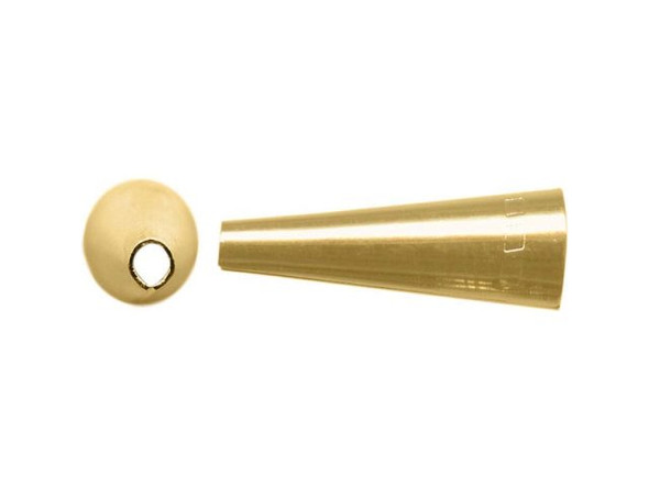 Gold Plated Cone, Metal, 3/4" (12 Pieces)