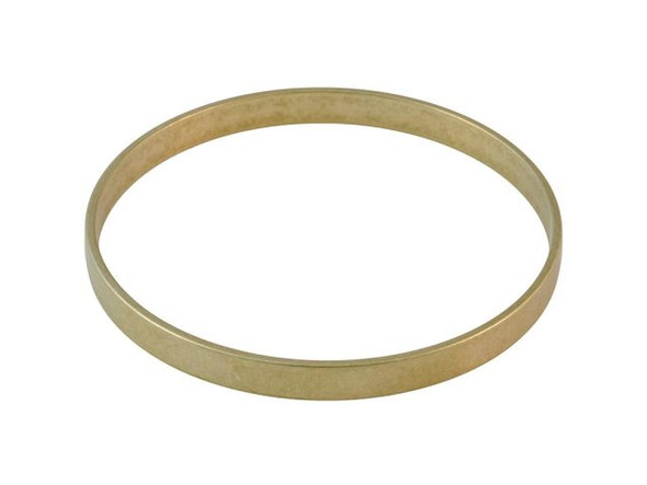 Brass 1/4" Flat Bangle Bracelet, 2-5/8" ID (Each)