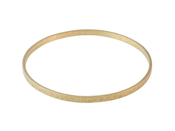 Brass 1/8" Hammered Bangle Bracelet, 2-5/8" ID (Each)