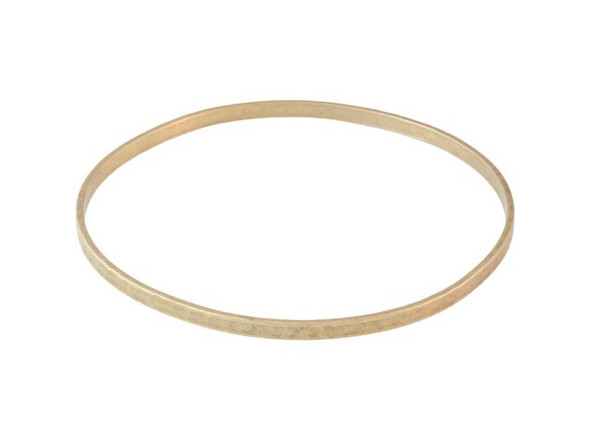 Brass 1/8" Hammered Bangle Bracelet, 2-7/8" ID (Each)