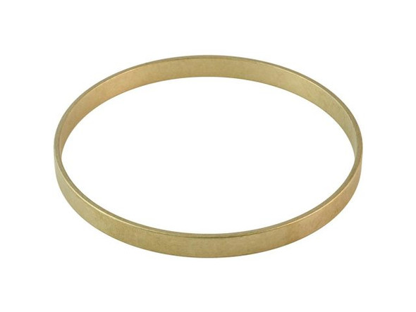 Brass 1/4" Flat Bangle Bracelet, 2-7/8" ID (Each)