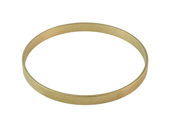 Brass 1/4" Flat Bangle Bracelet, 2-7/8" ID (each)