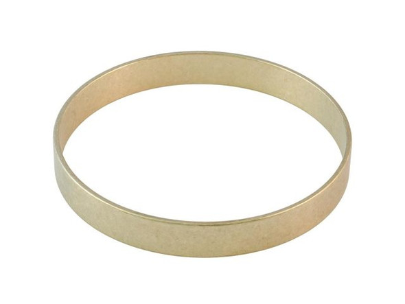 Brass 3/8" Flat Bangle Bracelet, 2-5/8" ID (Each)