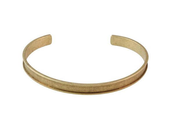 Brass 1/4" Channel Cuff Bracelet (Each)
