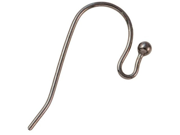 Gunmetal Plated Ball End Earwire - 2mm Ball (pair)