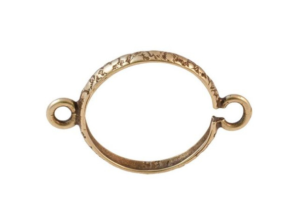 Antiqued Brass Plated Bezels for 14mm Rivolis, 2 Loop (Each)