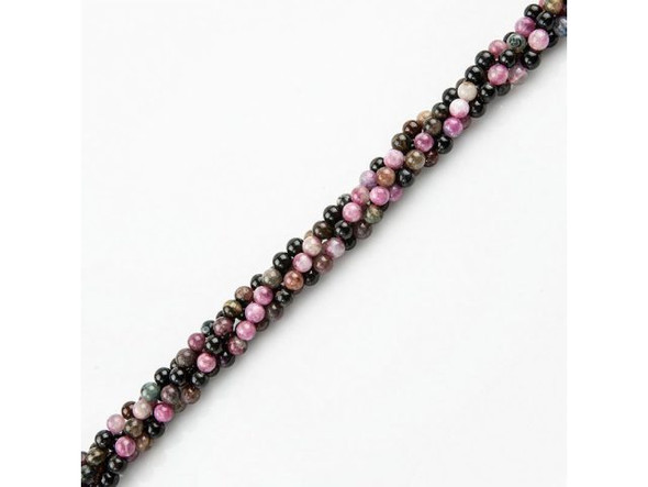 Tourmaline Round Gemstone Beads, 6mm (strand)