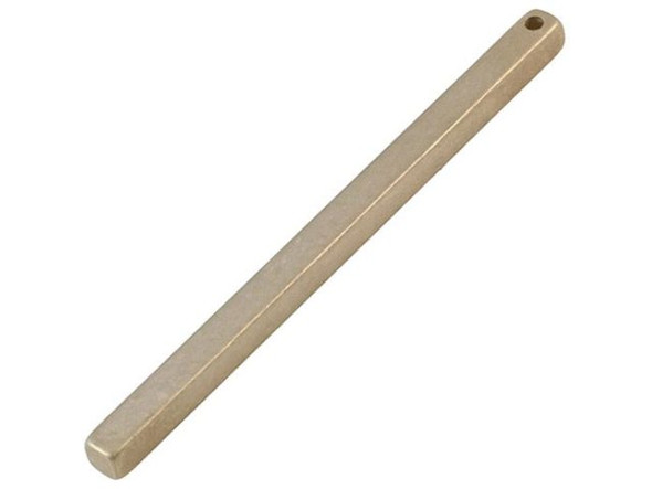 Brass Rectangle Bar Blank with Hole, 2" (Each)