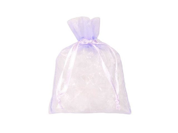 Organza Drawstring Bag, 3x4" - Lavender (10 Pieces)