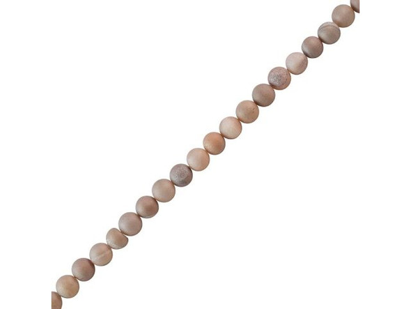 Matte Champagne Druzy Agate Round Gemstone Beads, 10mm (strand)