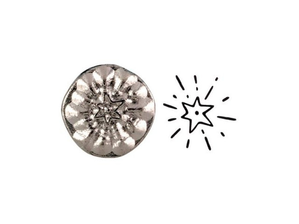 ImpressArt Metal Stamp, Fireworks, 6mm (Each)