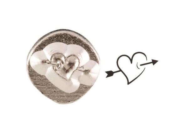 ImpressArt Metal Stamp, Heart with Arrow, 6mm (Each)