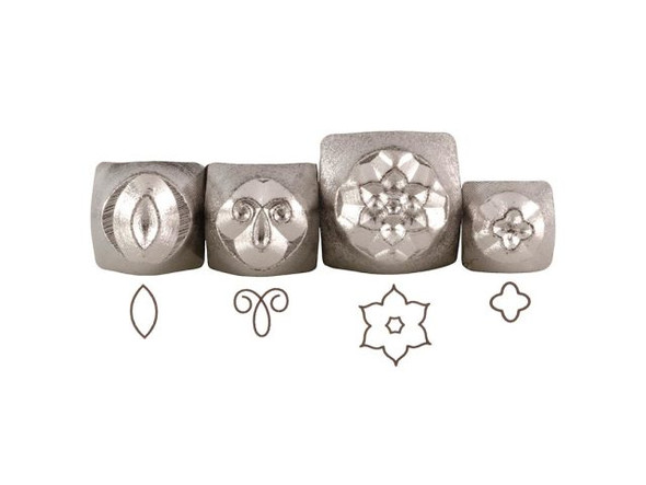 69-246-36 ImpressArt Metal Stamp Set, Mandala Series 4 - Rings & Things