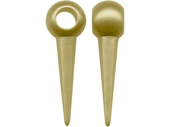 Spike, Large Hole, 30x10mm - Champagne (10 Pieces)
