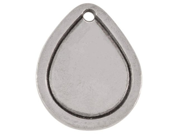 ImpressArt Pewter Blank, Teardrop with Border - Large (Each)