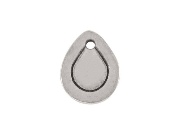 ImpressArt Pewter Blank, Teardrop with Border - Small (Each)