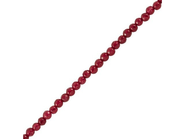 Agate Gemstone Beads, 3mm Faceted Round, Garnet - Special Purchase (strand)