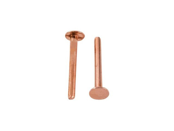 Copper Nail Head Rivet, 1/2" Long (100 Pieces)