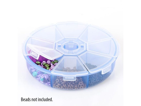 The BeadSmith Round Bead Storage Box with 8 Compartments (Each)