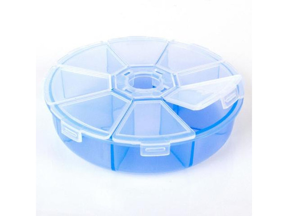 The BeadSmith Round Bead Storage Box with 8 Compartments (Each)