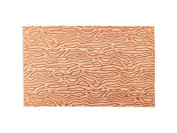 Copper Sheet, Woodgrain Pattern, 24-gauge, 4x2.5" (Each)