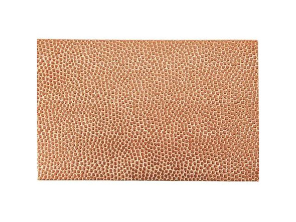 Copper Sheet, Lizardskin Pattern, 24-gauge, 4x2.5" (Each)
