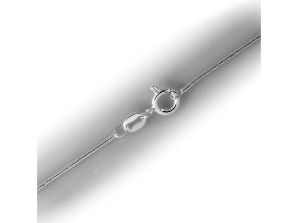 Sterling Silver Snake Chain Necklace, 16", 1.0mm (Each)