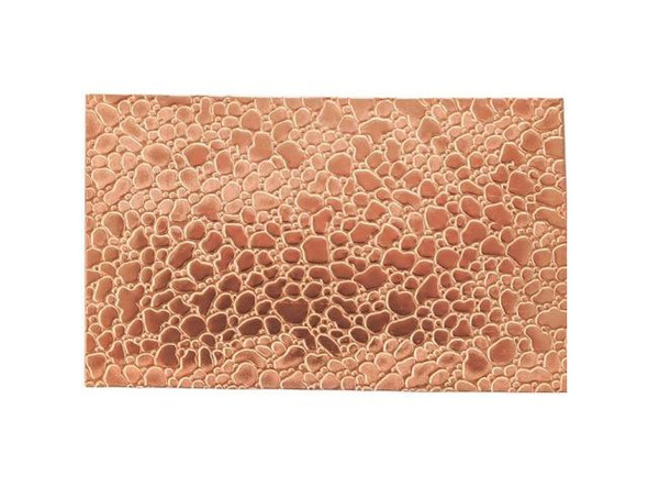 Copper Sheet, Snakeskin Pattern, 24-gauge, 4x2.5" (Each)