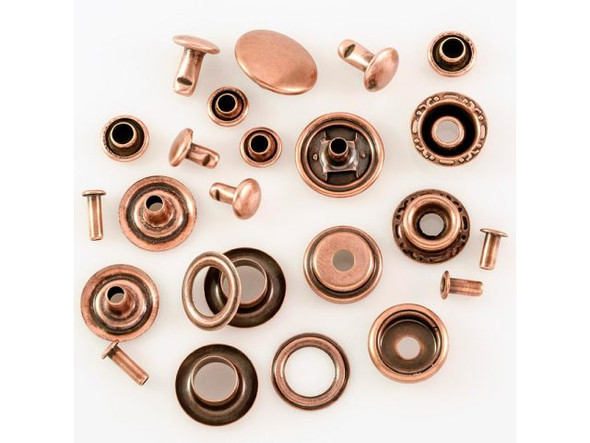 Leather Jewelry Hardware Kit - Antiqued Copper Plated (multi pack)