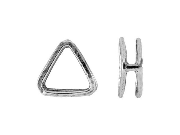 Sterling Silver 12mm Triangle Frame Link / Slider (Each)