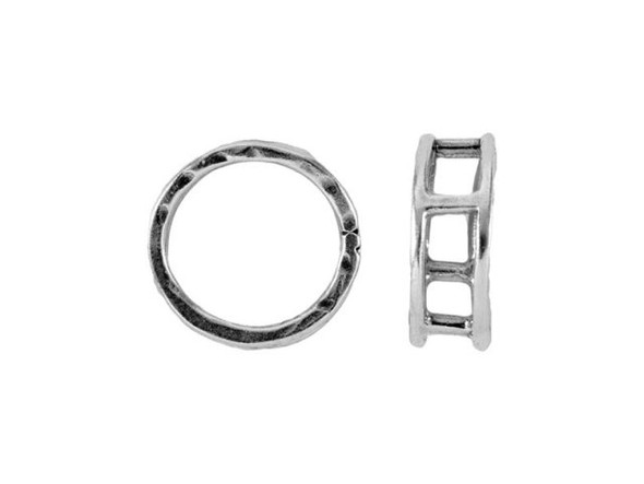 Sterling Silver 14mm Round Frame Link (Each)