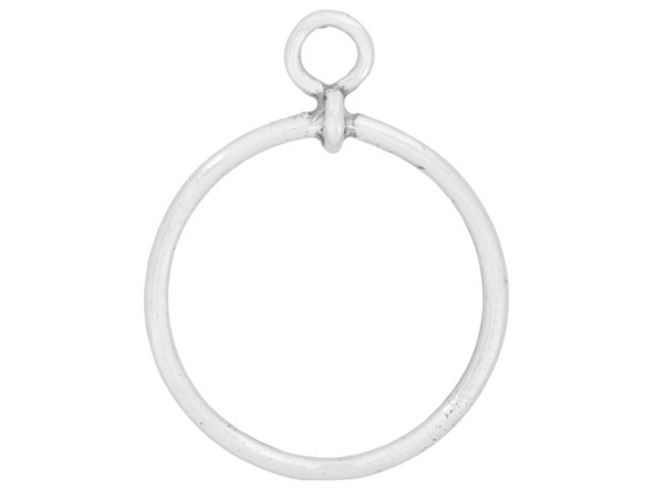 Sterling Silver 18mm Ring Connector with Loop (Each)