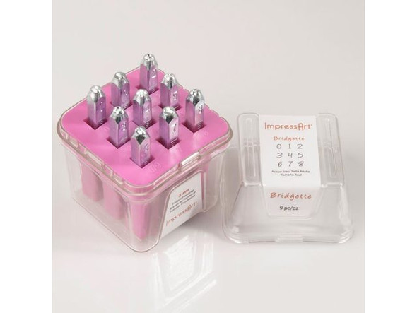 ImpressArt 3mm Bridgette Metal Number Stamp Set, 9 pieces (set)