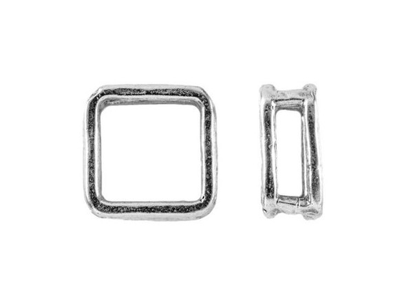 Sterling Silver 11mm Square Frame Link (Each)