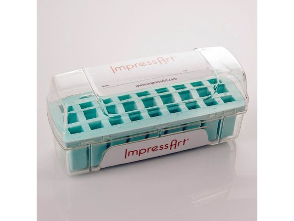 Impress Art Stamp Case, 27 Openings, Teal (Each)