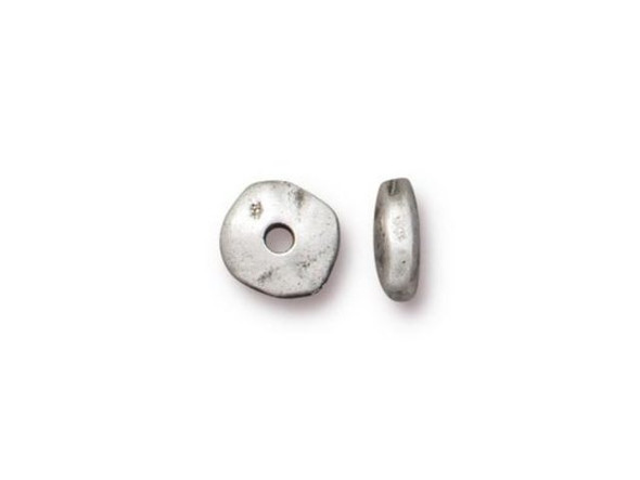 TierraCast 7mm Nugget Heishi Beads - Antiqued Pewter Plated (10 Pieces)