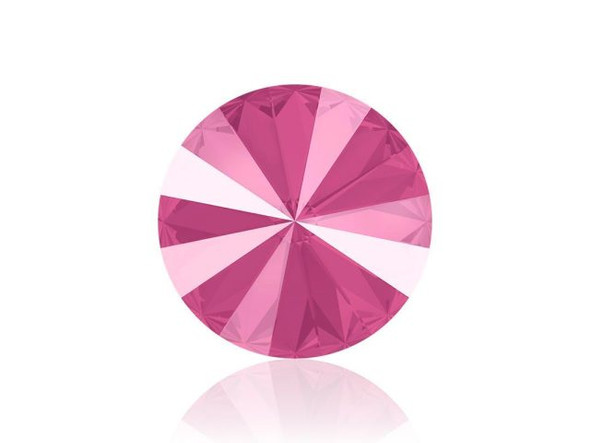 PRESTIGE 1122 Rivoli Stone, 14mm - Crystal Peony Pink Lacquer (Each)