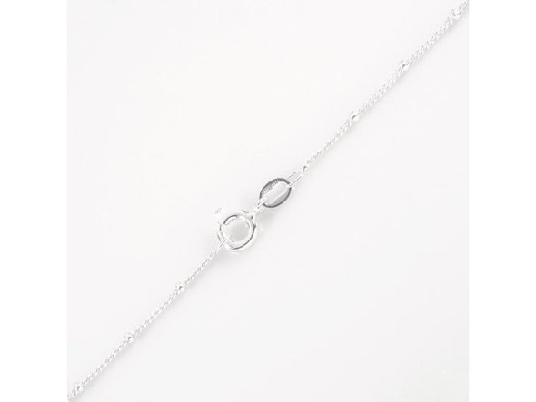 Sterling Silver Satellite Curb Chain Necklace, 18" (Each)