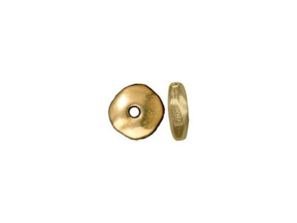 TierraCast 7mm Nugget Heishi Beads - Gold Plated (10 Pieces)