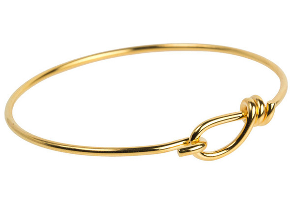 TierraCast Wire Bracelet with Clasp - Gold Plated Brass (Each)