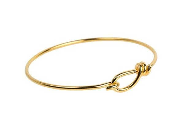 TierraCast Wire Bracelet with Clasp - Gold Plated Brass (Each)