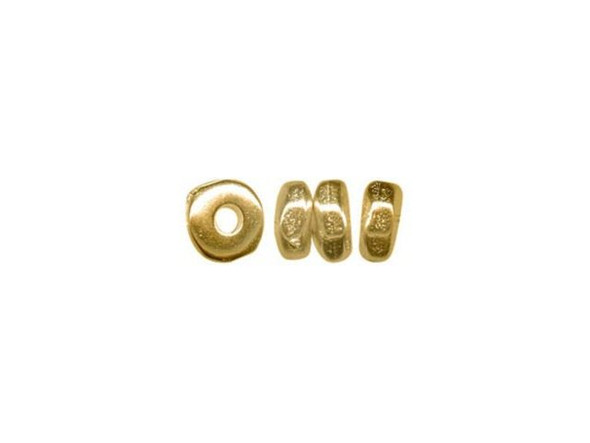 TierraCast 5mm Nugget Heishi Beads - Gold Plated (10 Pieces)