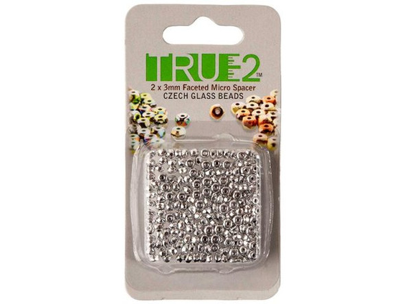2x3mm Faceted Fire-Polish Micro Spacer Bead - Full Labrador (Card)