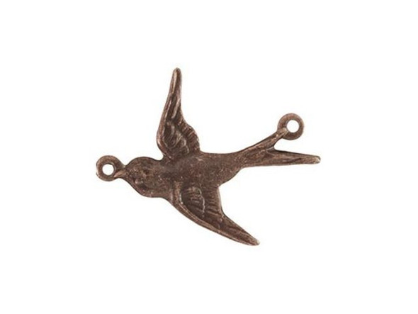 Vintaj Natural Brass Connector, Flying West Bird, 19x17mm (pair)