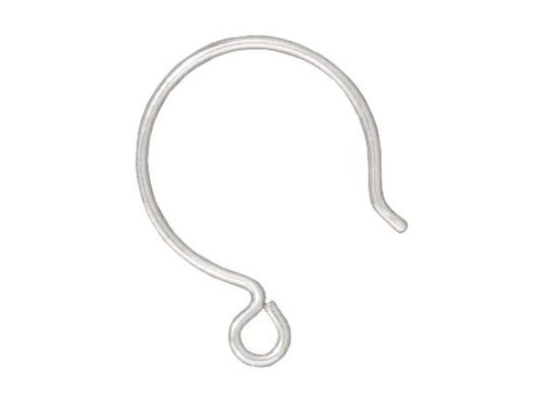 TierraCast Sterling Silver French Hook, Hoop Style - Plain (pair)